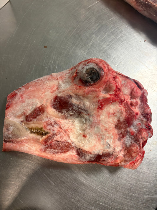 Raw Goat Head Half tapiarawmeatsforpetfood