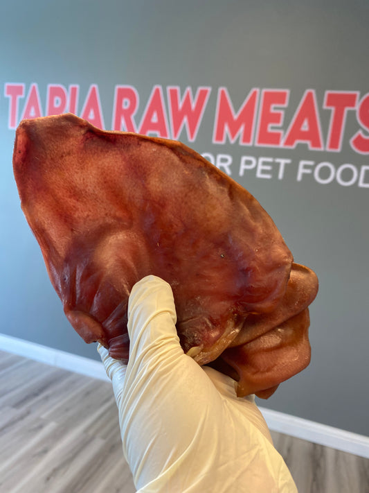 Dehydrated Pig Ear tapiarawmeatsforpetfood 1pc